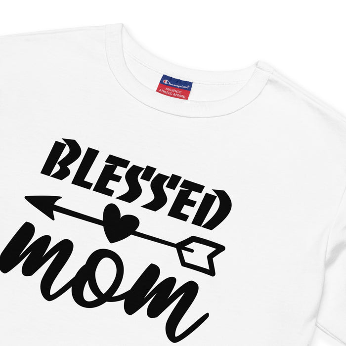 Blessed Mom Champion  Crop Top