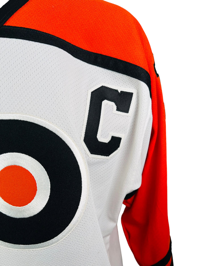 BOBBY CLARKE PHILADELPHIA FLYERS RETRO 2000'S AUTHENTIC CCM SIGNED JERSEY ADULT XL