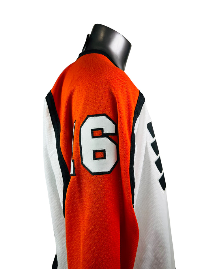 BOBBY CLARKE PHILADELPHIA FLYERS RETRO 2000'S AUTHENTIC CCM SIGNED JERSEY ADULT XL