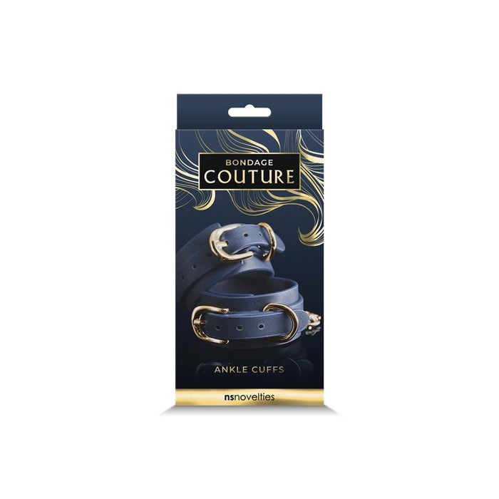 Blue Fetish Bondage Couture Ankle Cuff in Neutral Tone Intimates Adult Boutique