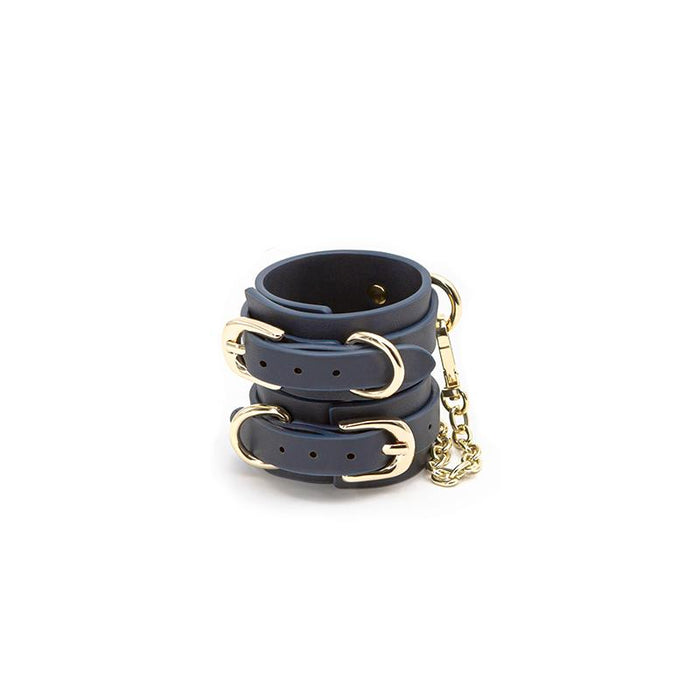 Bondage Couture Wrist Cuff Blue Intimates Adult Boutique