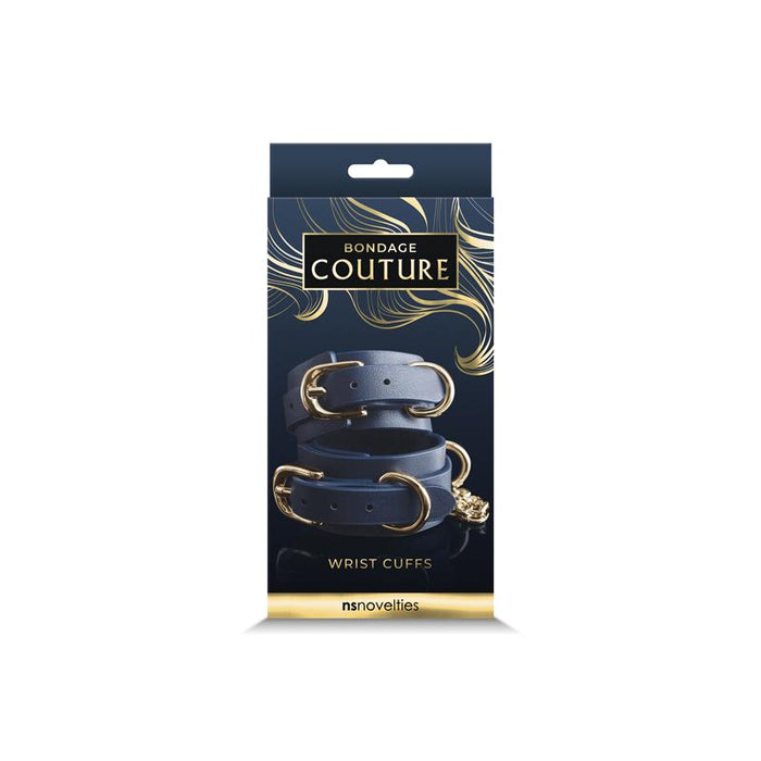 Bondage Couture Wrist Cuff Blue Intimates Adult Boutique
