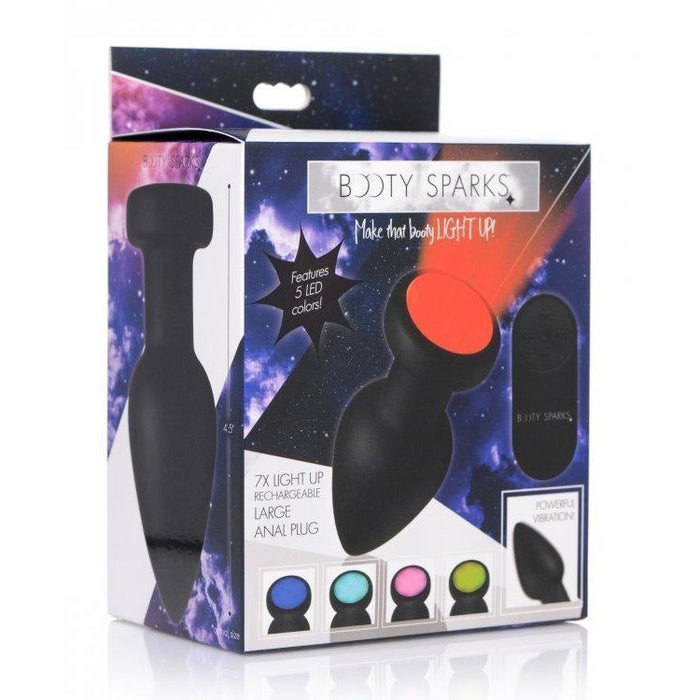 Anal Toys: Booty Sparks Silicone Led Butt Plug Vibrating Large Intimates Adult Boutique