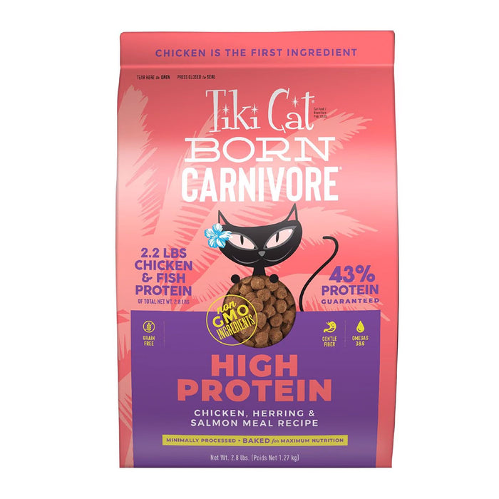 Born Carnivore High Protein Chicken, Herring & Salmon Meal Dry Cat Food