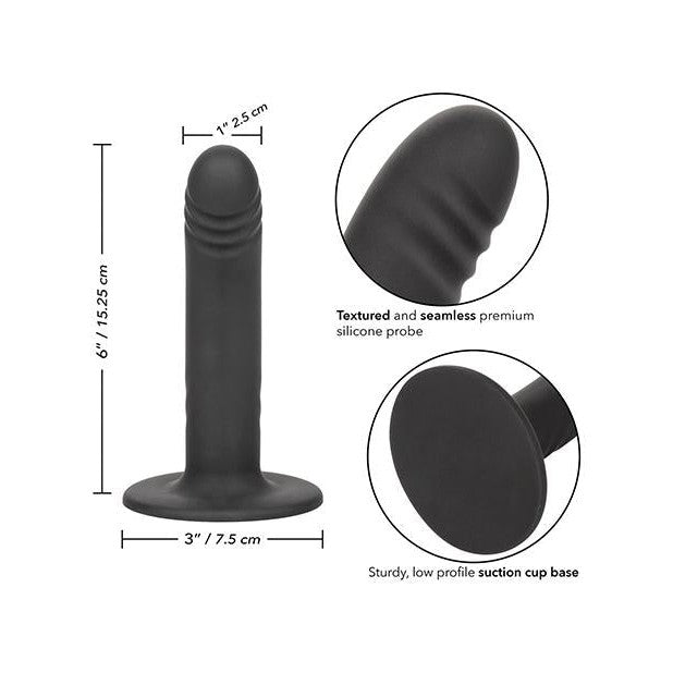 Boundless 6 In Ridged Probe Black Intimates Adult Boutique
