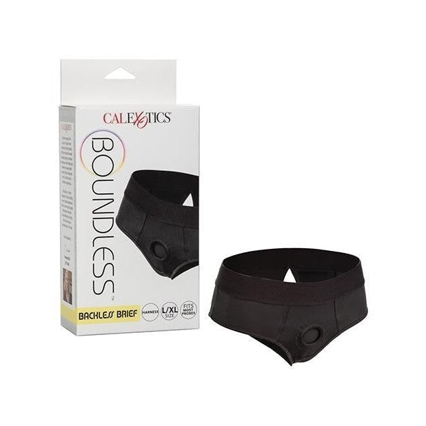Boundless Backless Brief Harness Black L/XL | Couples Sextoys Intimates Adult Boutique