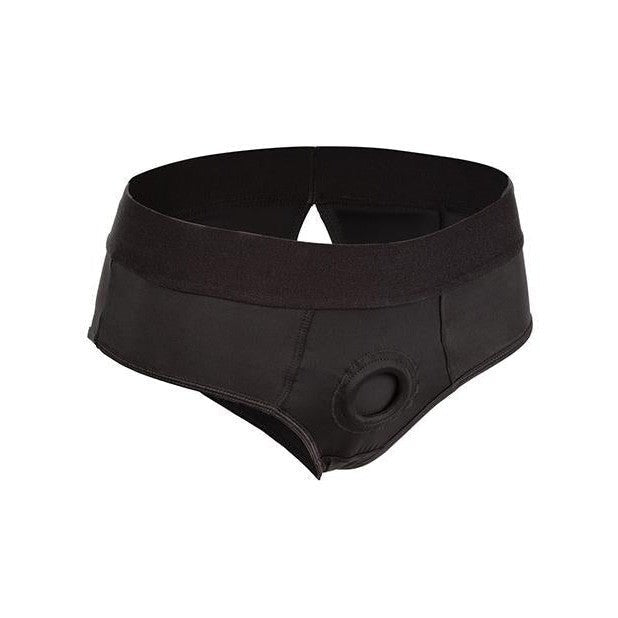 Boundless Backless Brief S-m Harness Black Intimates Adult Boutique