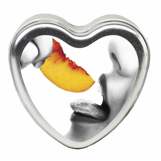 3-in-1 Heart Peach Massage Candle 4.7 Oz  Intimates Adult Boutique