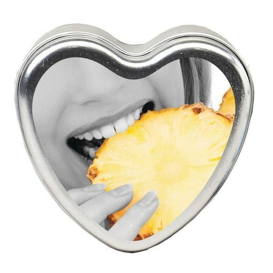 Heart Pineapple Breeze 3-in-1 Massage Candle 4.7 Oz  Intimates Adult Boutique
