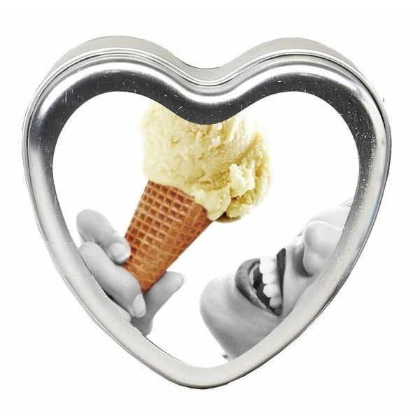 Vanilla Heart-Shaped 3-In-1 Massage Candle 4.7 oz  Intimates Adult Boutique