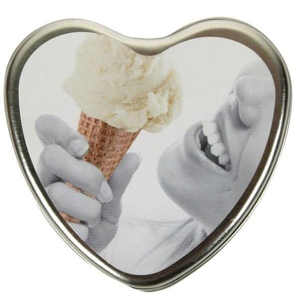 Vanilla Heart-Shaped 3-In-1 Massage Candle 4.7 oz  Intimates Adult Boutique