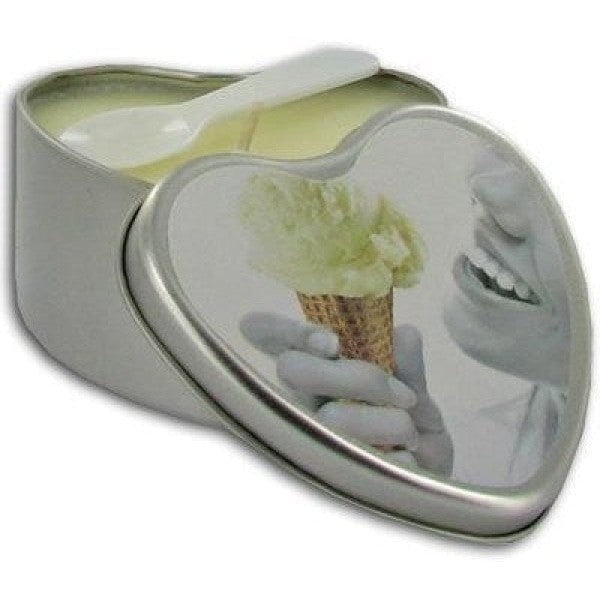 Vanilla Heart-Shaped 3-In-1 Massage Candle 4.7 oz  Intimates Adult Boutique