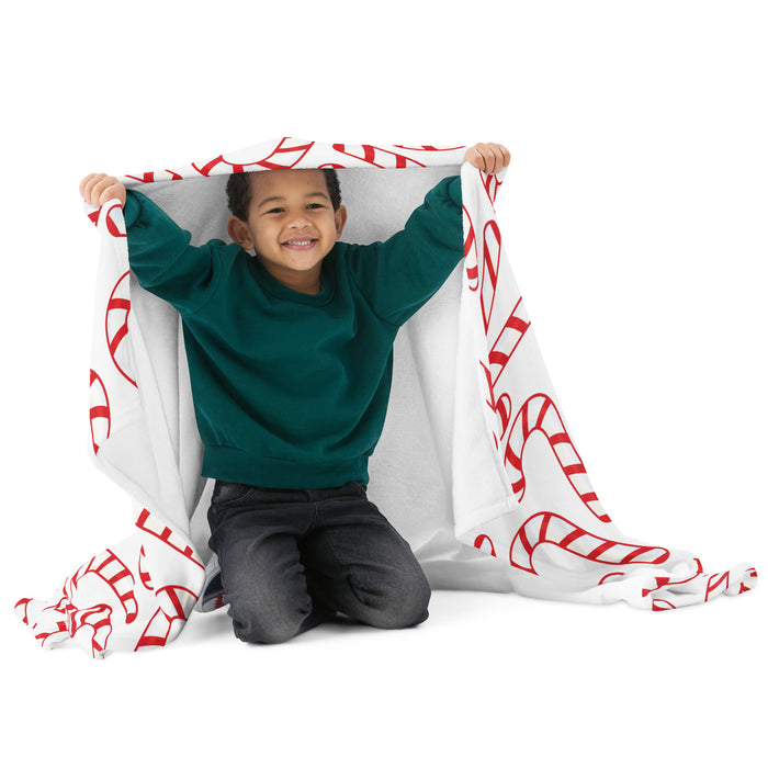 Candy Cane Christmas Throw Blanket 50″ × 60″