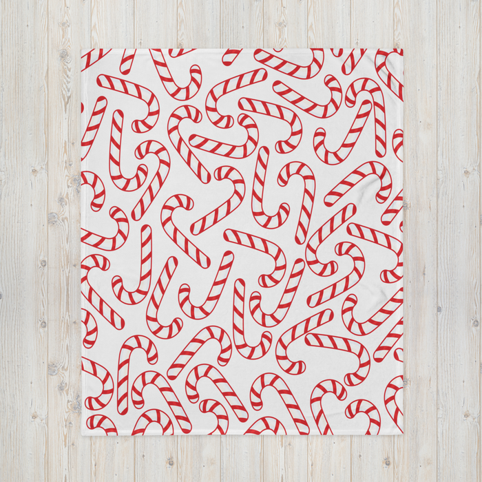 Candy Cane Christmas Throw Blanket 50″ × 60″
