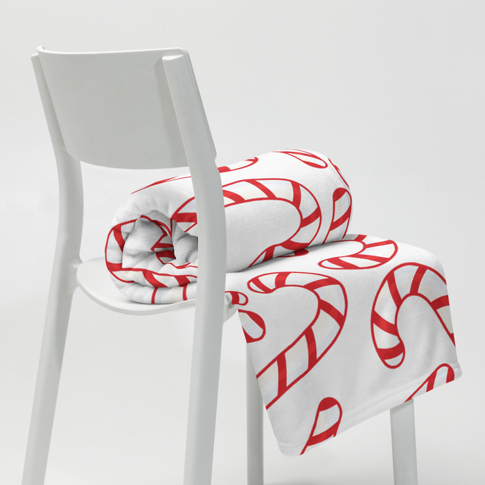 Candy Cane Christmas Throw Blanket 50″ × 60″