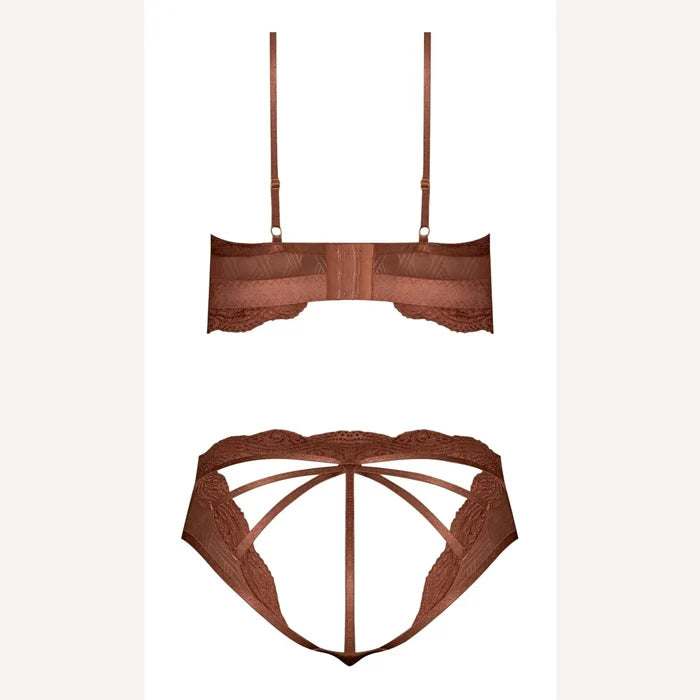 Caramel Kiss Bralette & G- Panty Caramel 2xl Intimates Adult Boutique