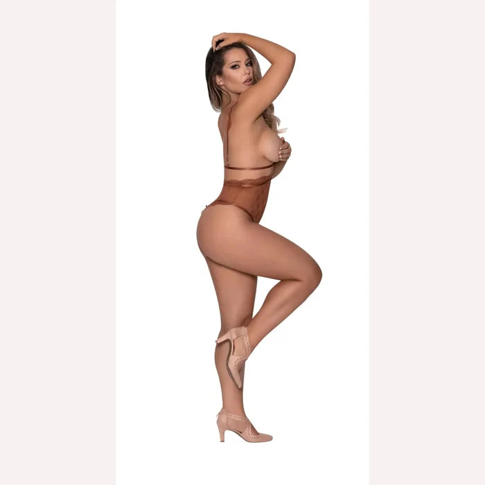 Caramel Kiss Cupless Teddy Caramel S/m Intimates Adult Boutique