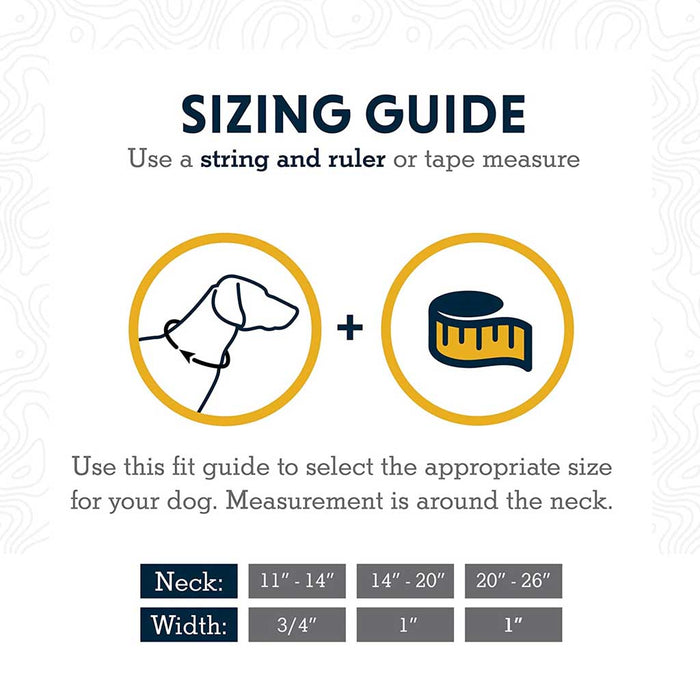 Chain Reaction Martingale Collar sizing guide.