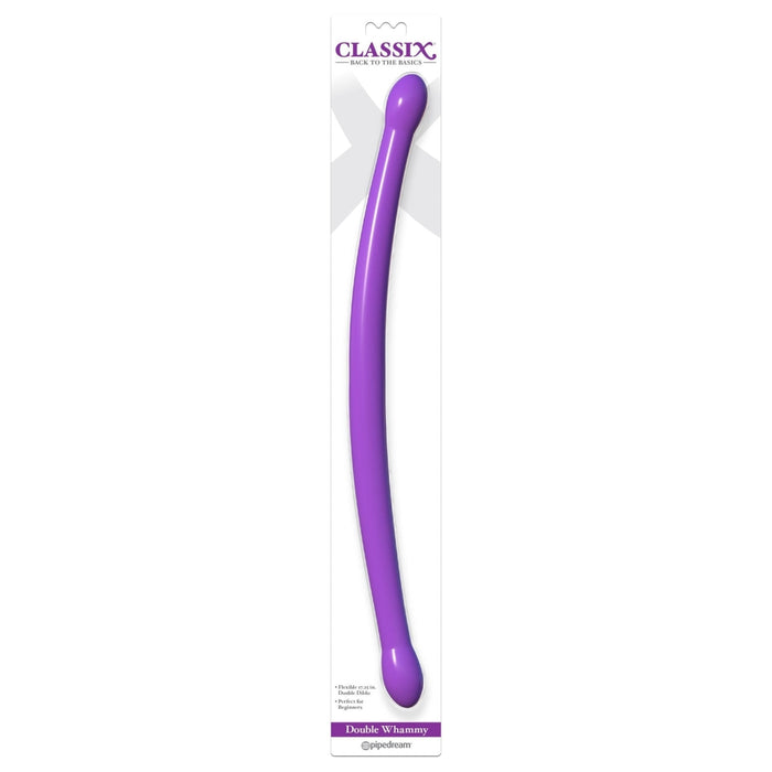 Classix Double Dildo Whammy Purple - Dildos Category Intimates Adult Boutique