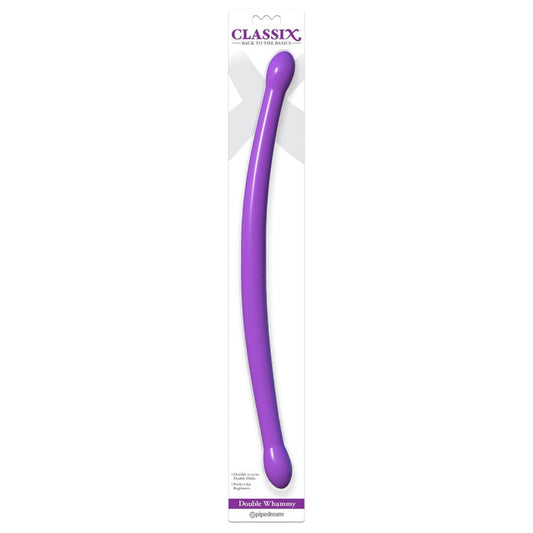 Classix Double Dildo Whammy Purple - Dildos Category Intimates Adult Boutique