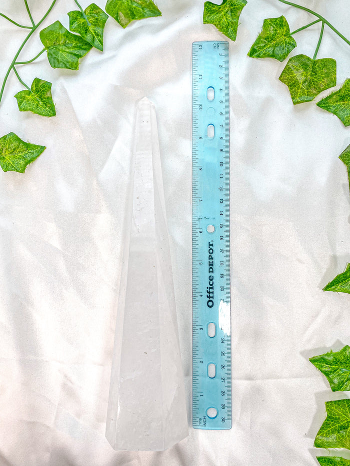 Clear Quartz Obelisk Statement Tower #1