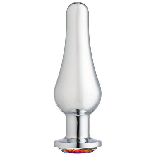 Cloud 9 Gems Silver Chromed Tall Anal Plug Large  Intimates Adult Boutique