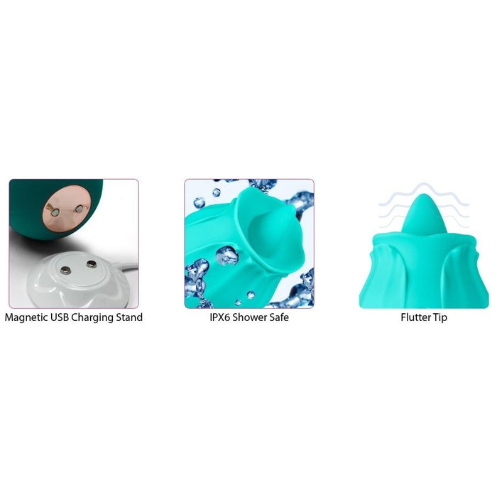Cloud 9 Health & Wellness Oral Tongue Stimulator Teal  Intimates Adult Boutique