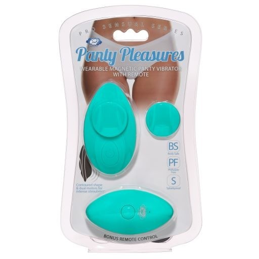 Cloud 9 Panty Pleasures Magnetic Panty Vibe in Teal  Intimates Adult Boutique