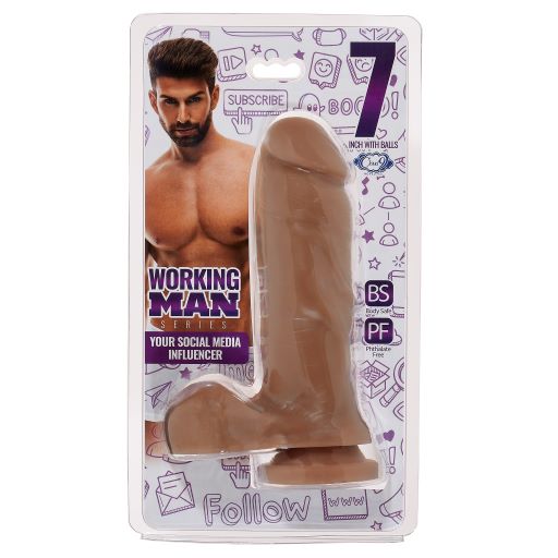 Cloud 9 Working Man Tan Dildo for Social Media Influencer  Intimates Adult Boutique
