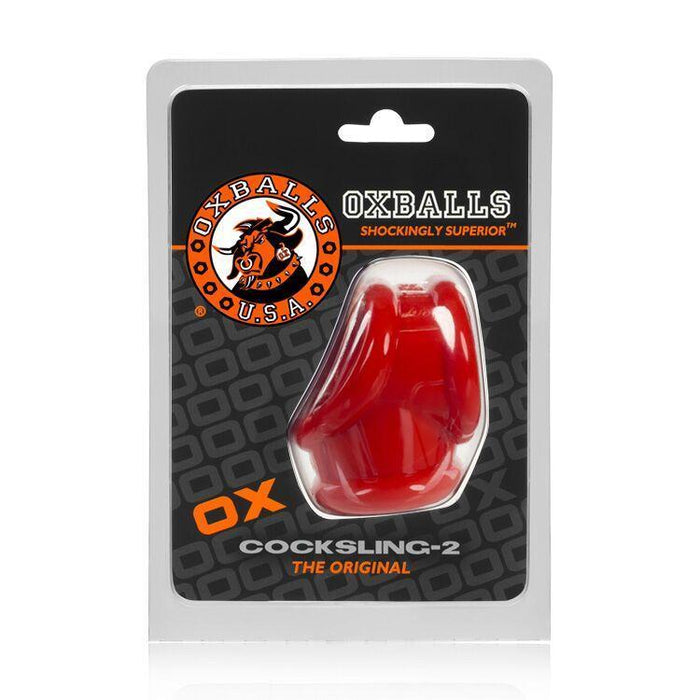 Red Oxballs Cocksling 2 Cock & Ball Sling for Men Intimates Adult Boutique