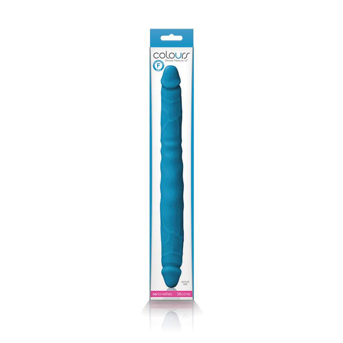 Colours Double Dong Pleasures Dildo in Blue Intimates Adult Boutique