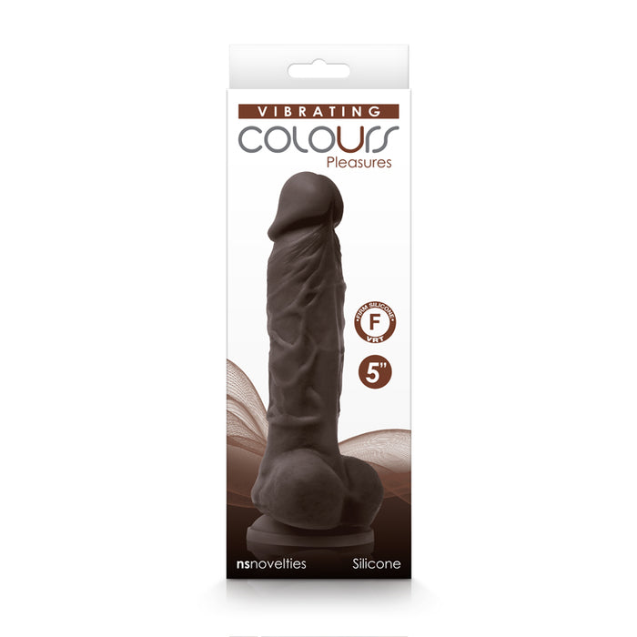 Colours Dark Brown Vibrating 5" Dildo  Intimates Adult Boutique