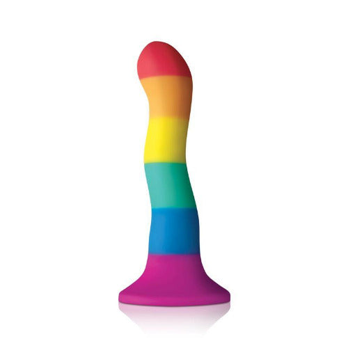 Rainbow Colours Pride Edition 6in Wave Dildo  Intimates Adult Boutique