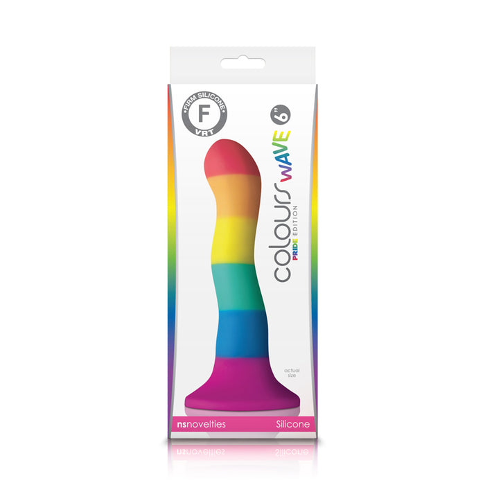 Rainbow Colours Pride Edition 6in Wave Dildo  Intimates Adult Boutique