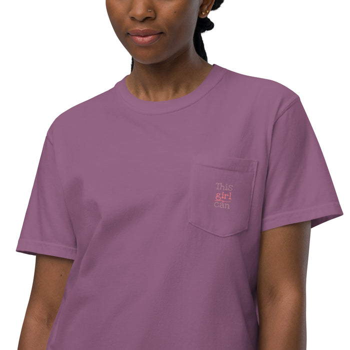 Comfort Colors This Girl Can Printed Pocket T-Shirt - Bloom Seventy Seven