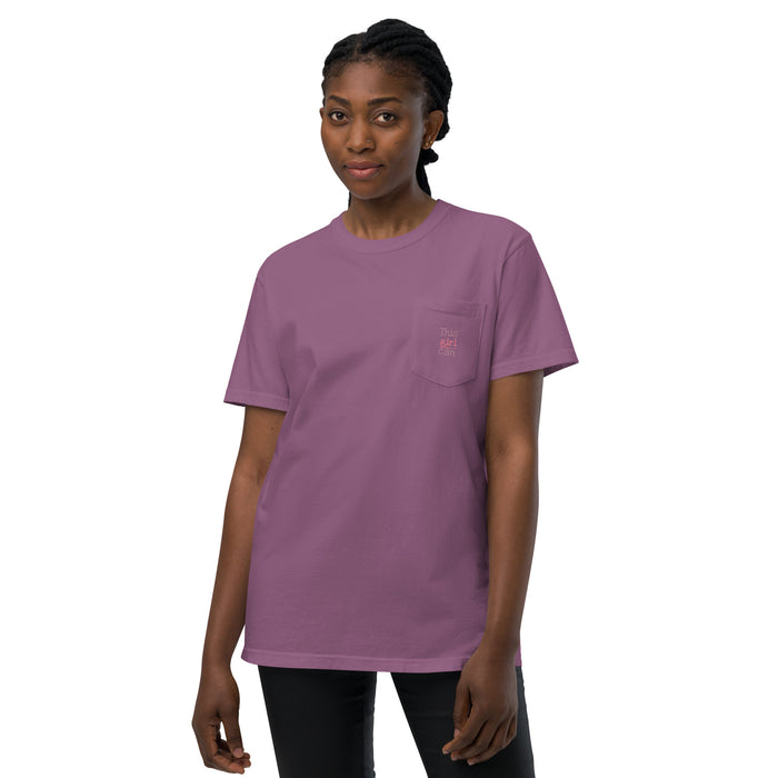 Comfort Colors This Girl Can Printed Pocket T-Shirt - Bloom Seventy Seven