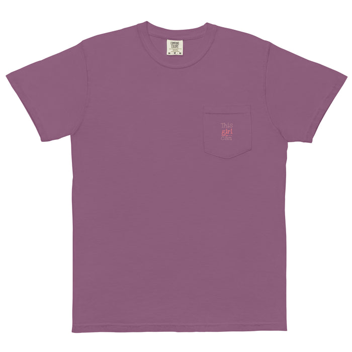 Comfort Colors This Girl Can Printed Pocket T-Shirt - Bloom Seventy Seven