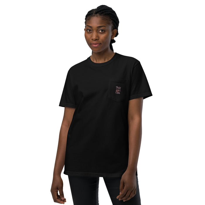 Comfort Colors This Girl Can Printed Pocket T-Shirt - Bloom Seventy Seven