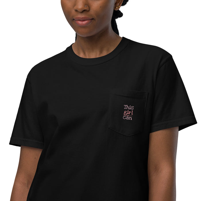 Comfort Colors This Girl Can Printed Pocket T-Shirt - Bloom Seventy Seven