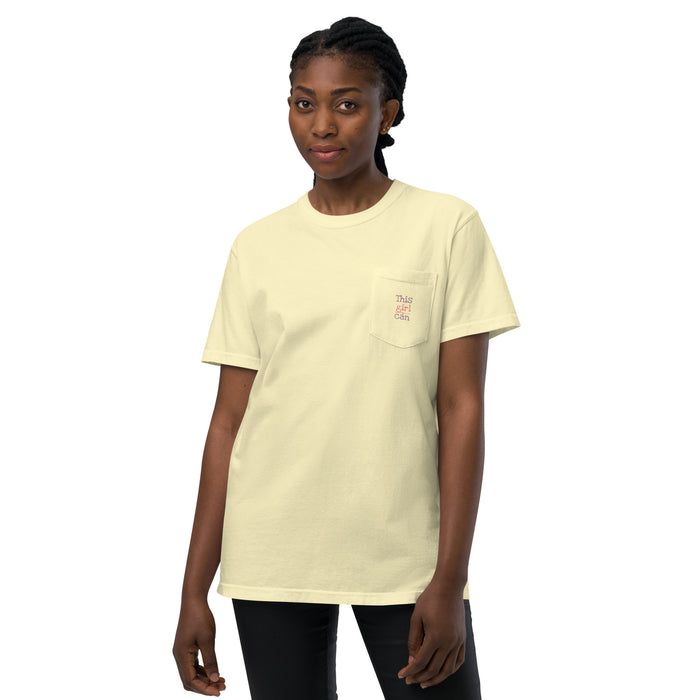 Comfort Colors This Girl Can Printed Pocket T-Shirt - Bloom Seventy Seven