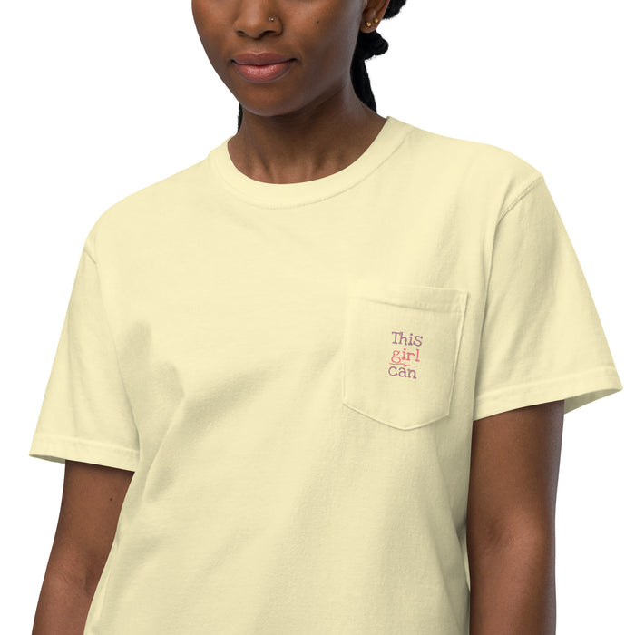 Comfort Colors This Girl Can Printed Pocket T-Shirt - Bloom Seventy Seven