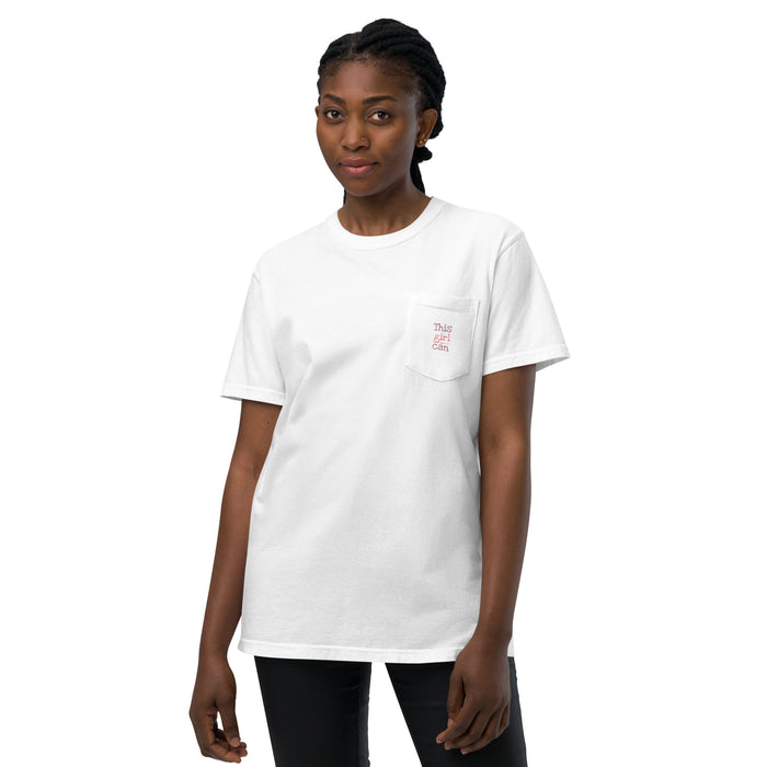 Comfort Colors This Girl Can Printed Pocket T-Shirt - Bloom Seventy Seven