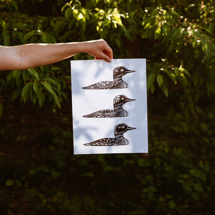 Common Loon Print Wall Art Nordic