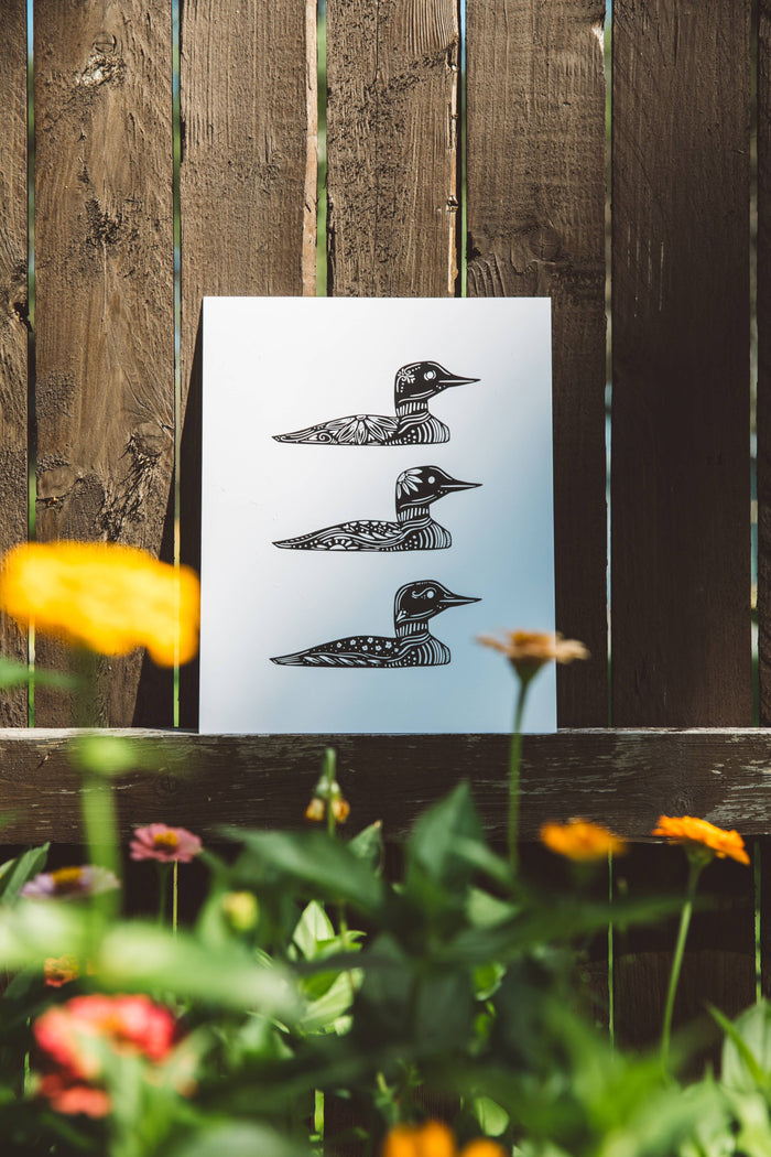 Common Loon Print Wall Art Nordic