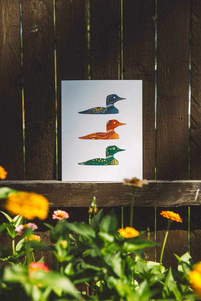 Common Loon Print Wall Art Nordic