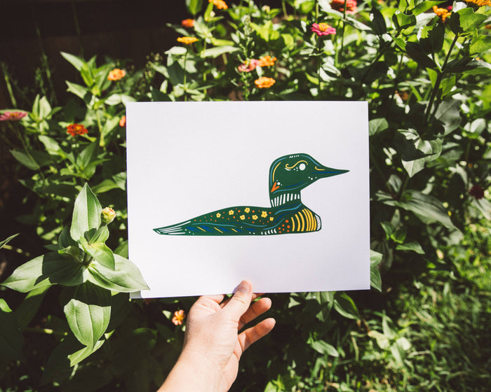 Common Single Loon Print Wall Art Nordic