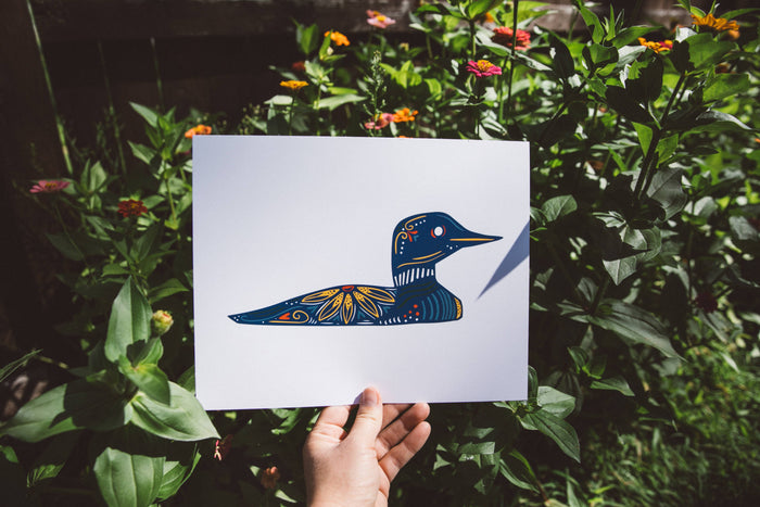 Common Single Loon Print Wall Art Nordic