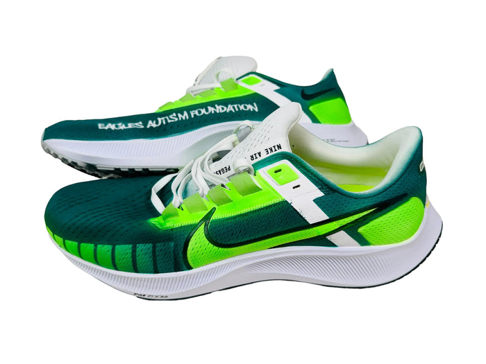 CONNOR BARWIN PHILADELPHIA EAGLES NIKE TEAM ISSUED AUTISM FOUNDATION SNEAKER SET 15