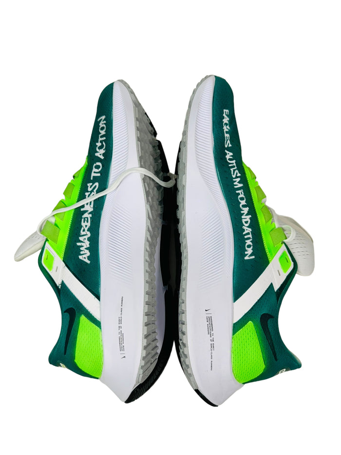 CONNOR BARWIN PHILADELPHIA EAGLES NIKE TEAM ISSUED AUTISM FOUNDATION SNEAKER SET 15