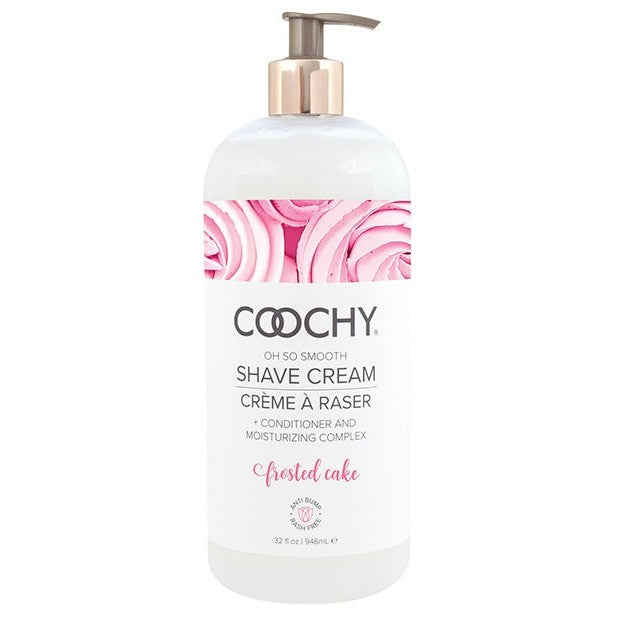 Coochy Shave Cream Frosted Cake 32 Oz - Bath & Body Product Intimates Adult Boutique